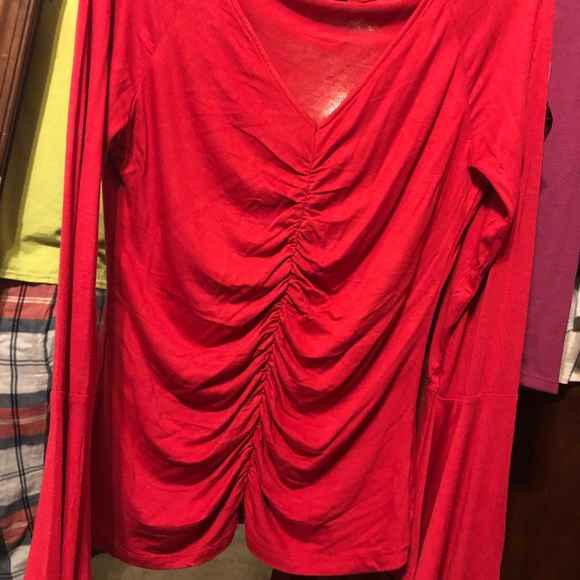 Ambiance Tops - Ambiance Red Large Shirt
